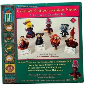 Harrisville Designs Learn to Crochet Kit: Crochet Cuties Fashion Show